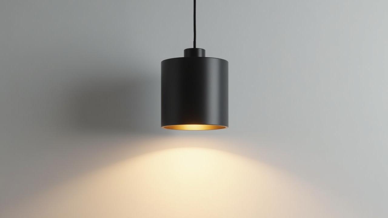 The Oslo Pendant, a minimalist design pendant light with a warm glow